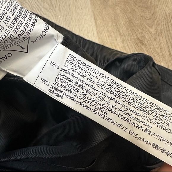 Zara High Rise Black Vegan Leather Drawstring Pants size M - Picture 7 of 7